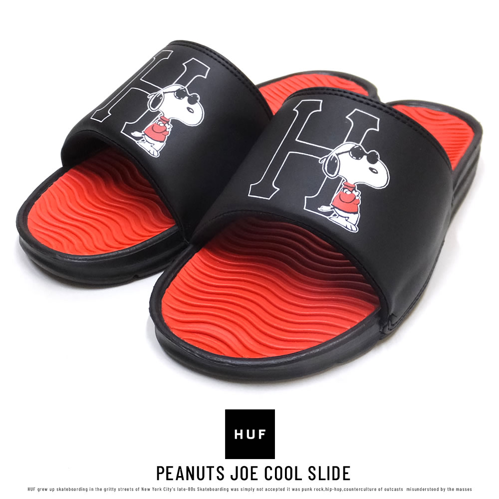 huf ハフ サンダル peanuts joe cool slide cp00023 ファッション メンズ